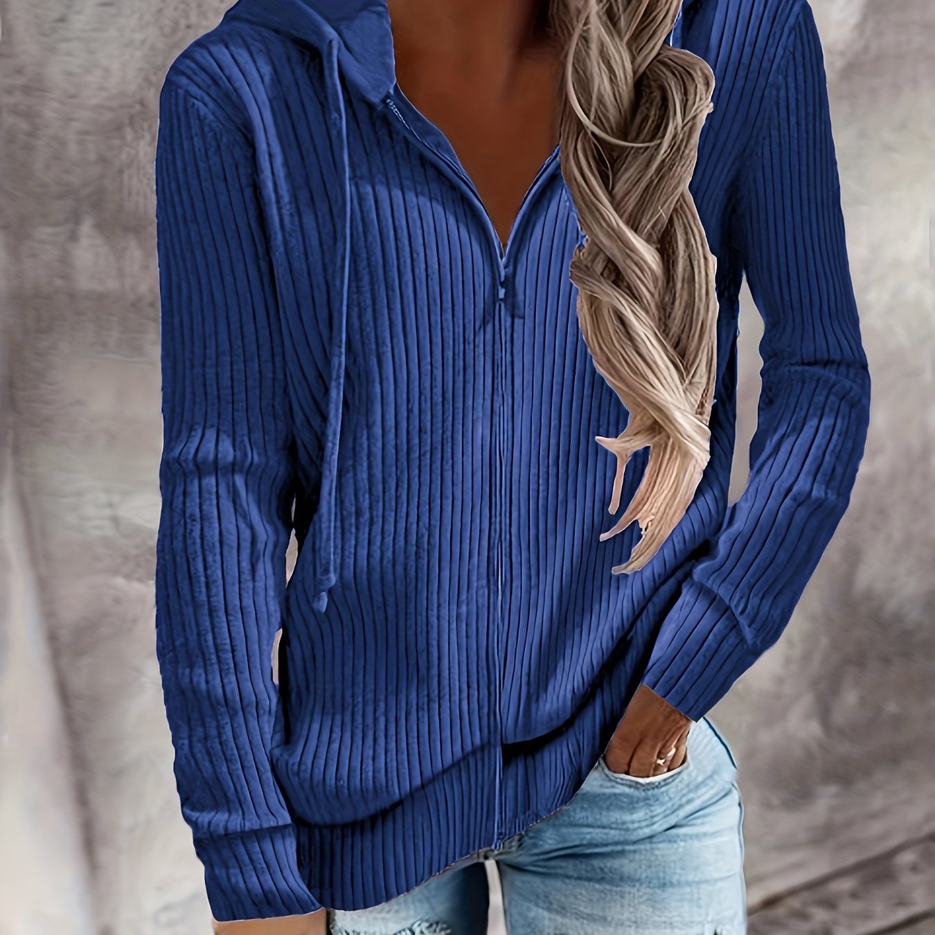 Zip Up Drawstring Hoodies