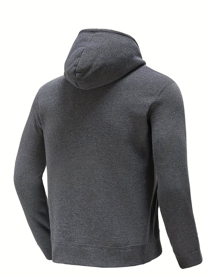 Men's Casual American Flag Graphic Print Hoodies, Drawstring Comfortable Oversized Hooded Pullover Sweatshirt Plus Size