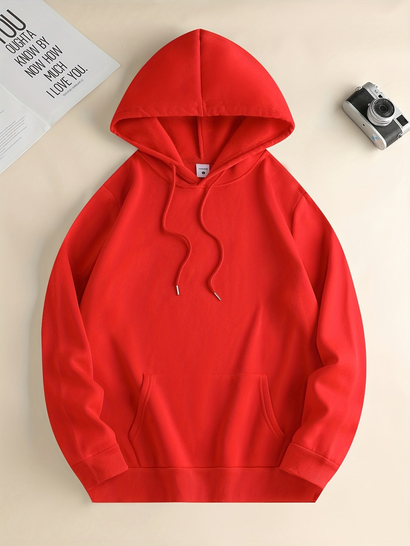 Cute Cartoon Bear With Hat Print Hoodie, Hoodies For Men, Men's Casual Graphic Design Pullover Hooded Sweatshirt With Kangaroo Pocket For Spring Fall, As Gifts