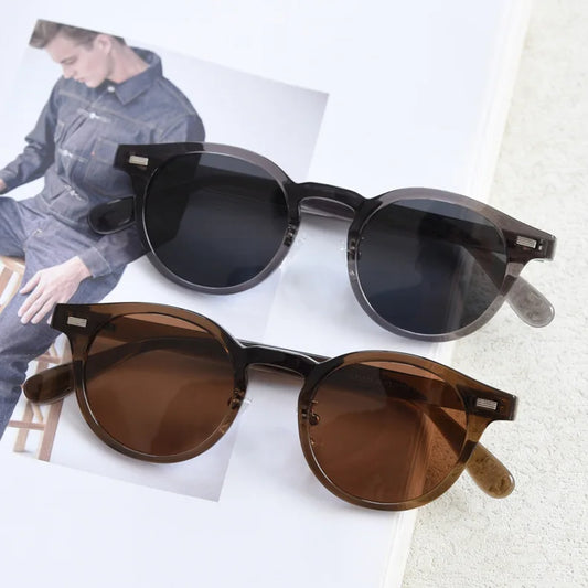 2024 TR90 Sun Glasses Trendy Men's and Women's Round Retro TAC Polarized Sunglasses