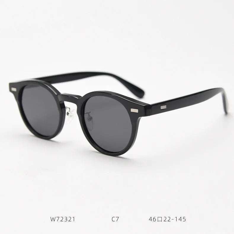 2024 TR90 Sun Glasses Trendy Men's and Women's Round Retro TAC Polarized Sunglasses