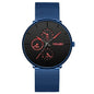 2025 Mens Luxury Watches for Men Business Casual Ultra Thin Clock, Stainless Steel, Mesh Belt