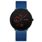 2025 Mens Luxury Watches for Men Business Casual Ultra Thin Clock, Stainless Steel, Mesh Belt