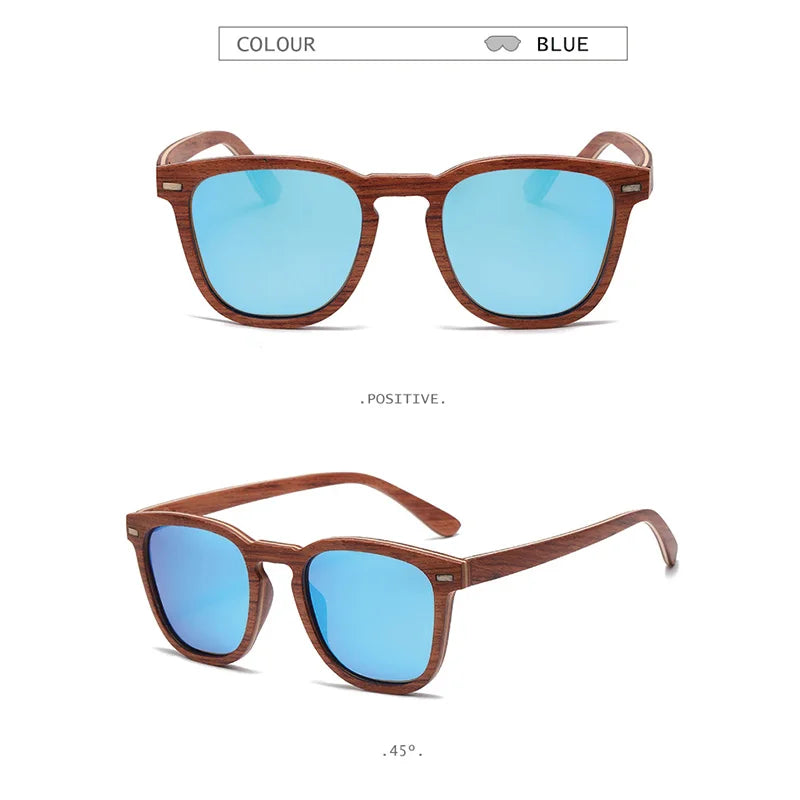 New Minimalist Sunglasses Full Wooden Frame, Polarized, Eco-friendly Sun Glasses