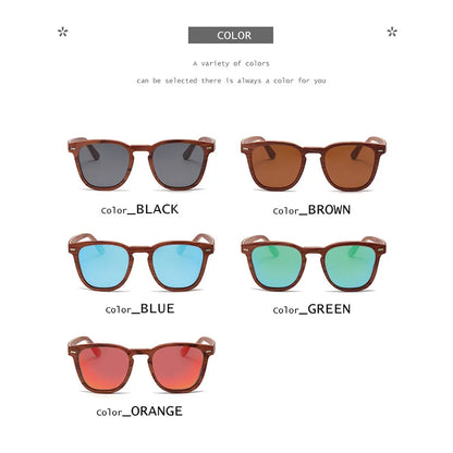 New Minimalist Sunglasses Full Wooden Frame, Polarized, Eco-friendly Sun Glasses