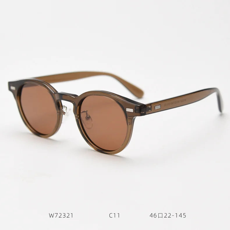 2024 TR90 Sun Glasses Trendy Men's and Women's Round Retro TAC Polarized Sunglasses