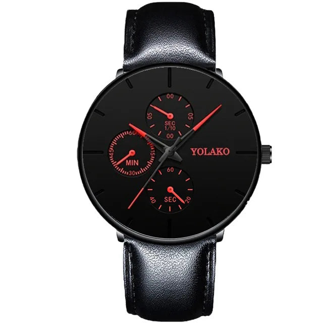 2025 Mens Luxury Watches for Men Business Casual Ultra Thin Clock, Stainless Steel, Mesh Belt