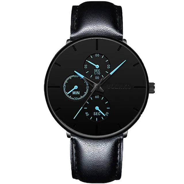 2025 Mens Luxury Watches for Men Business Casual Ultra Thin Clock, Stainless Steel, Mesh Belt