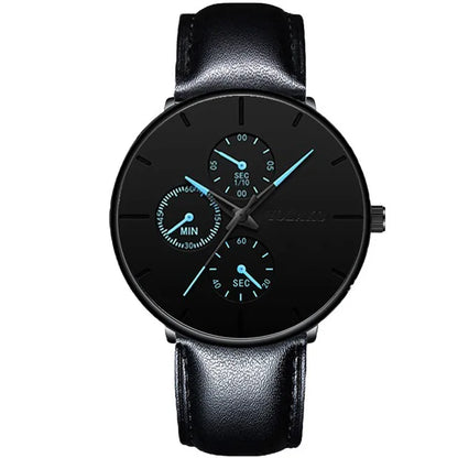 2025 Mens Luxury Watches for Men Business Casual Ultra Thin Clock, Stainless Steel, Mesh Belt