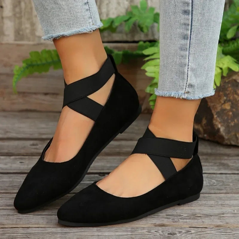 Soft Bottom w/ Ankle Wrap Flats