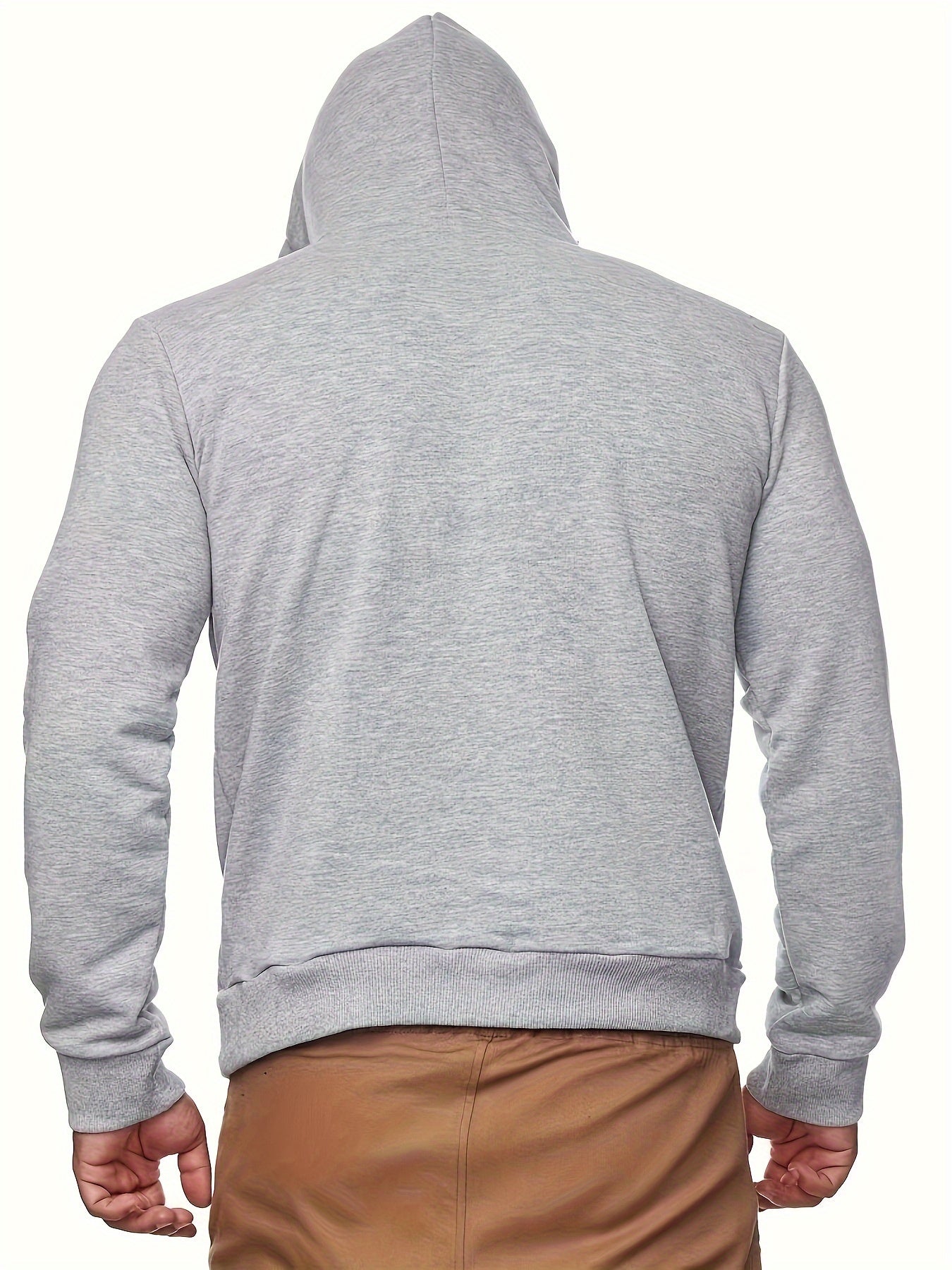Cool Hoodies With Mask For Men, Men's Casual Solid Pullover Hooded Sweatshirt With Kangaroo Pocket Streetwear For Winter Fall, As Gifts