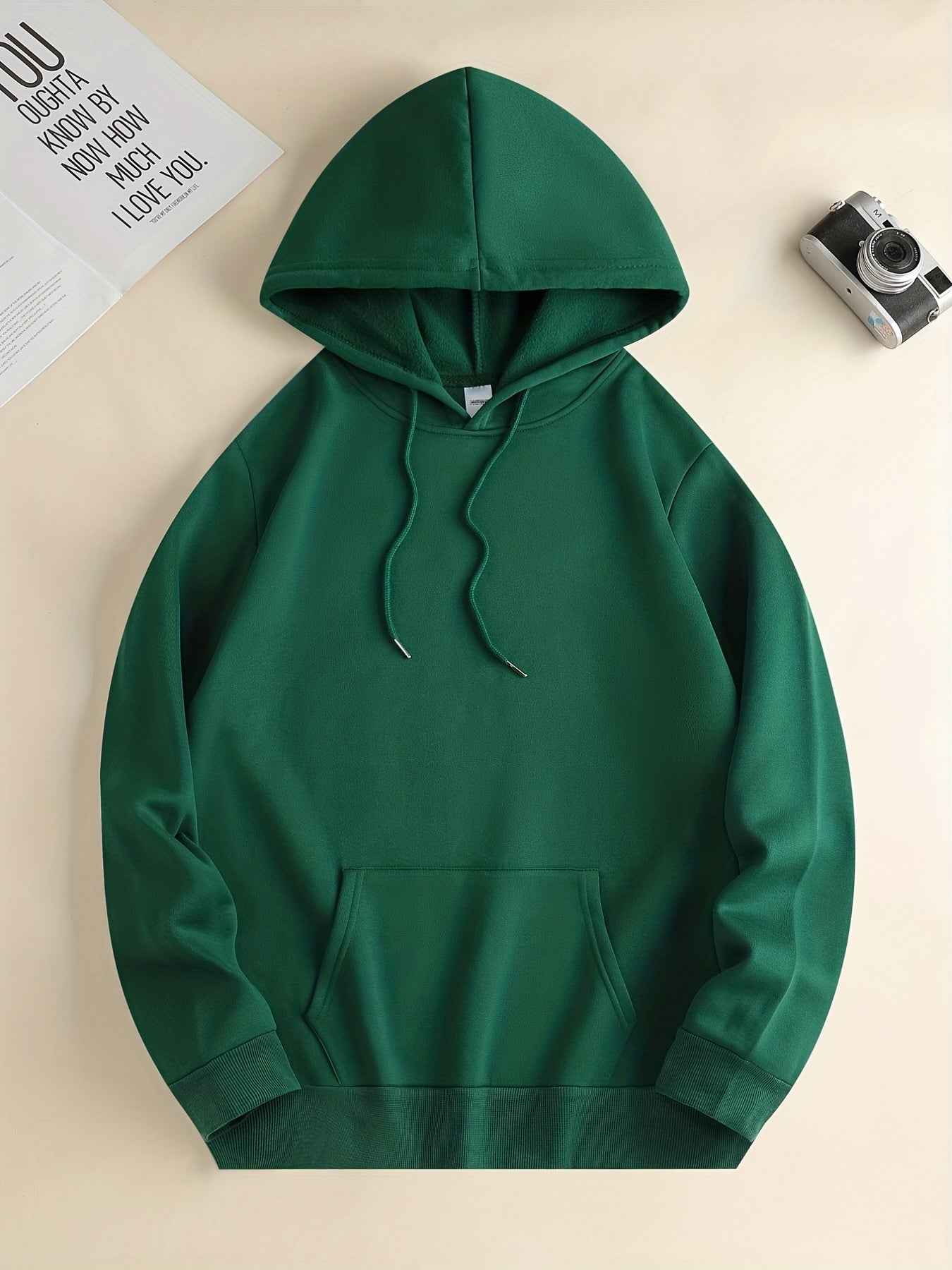 Cute Cartoon Bear With Hat Print Hoodie, Hoodies For Men, Men's Casual Graphic Design Pullover Hooded Sweatshirt With Kangaroo Pocket For Spring Fall, As Gifts
