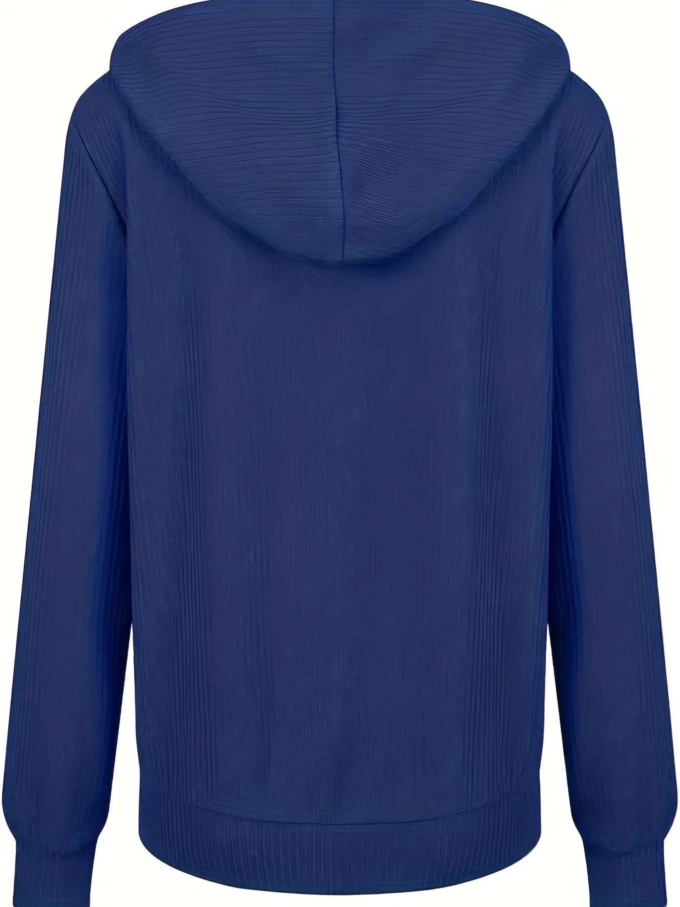 [Zip Up Hoodies Sweatshirt] Zip Up Drawstring Hoodies, Casual Soldi Long Sleeve Sweatshirt, Women's Clothing