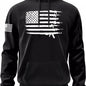 Men's Casual American Flag Graphic Print Hoodies, Drawstring Comfortable Oversized Hooded Pullover Sweatshirt Plus Size