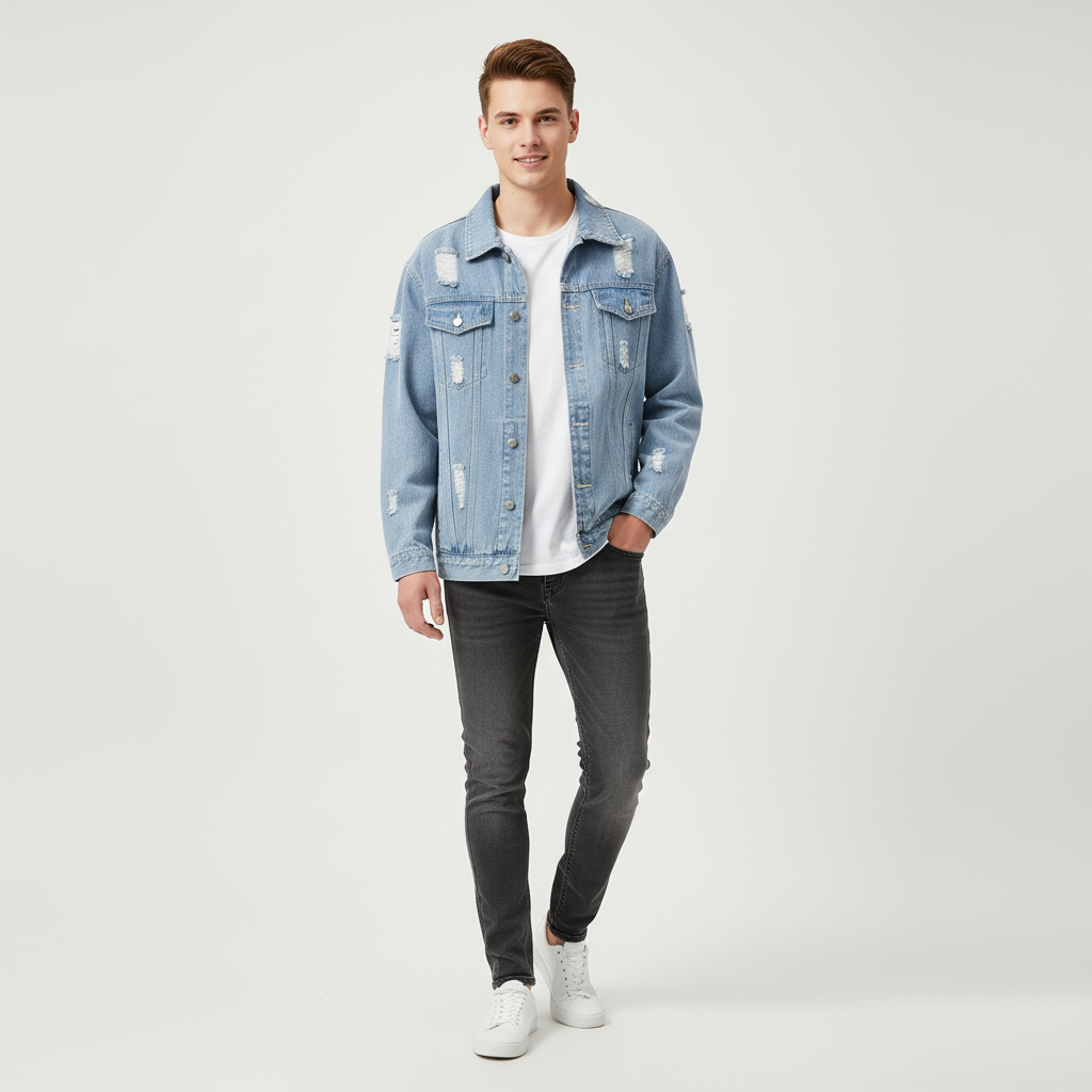 Distressed Denim Jacket