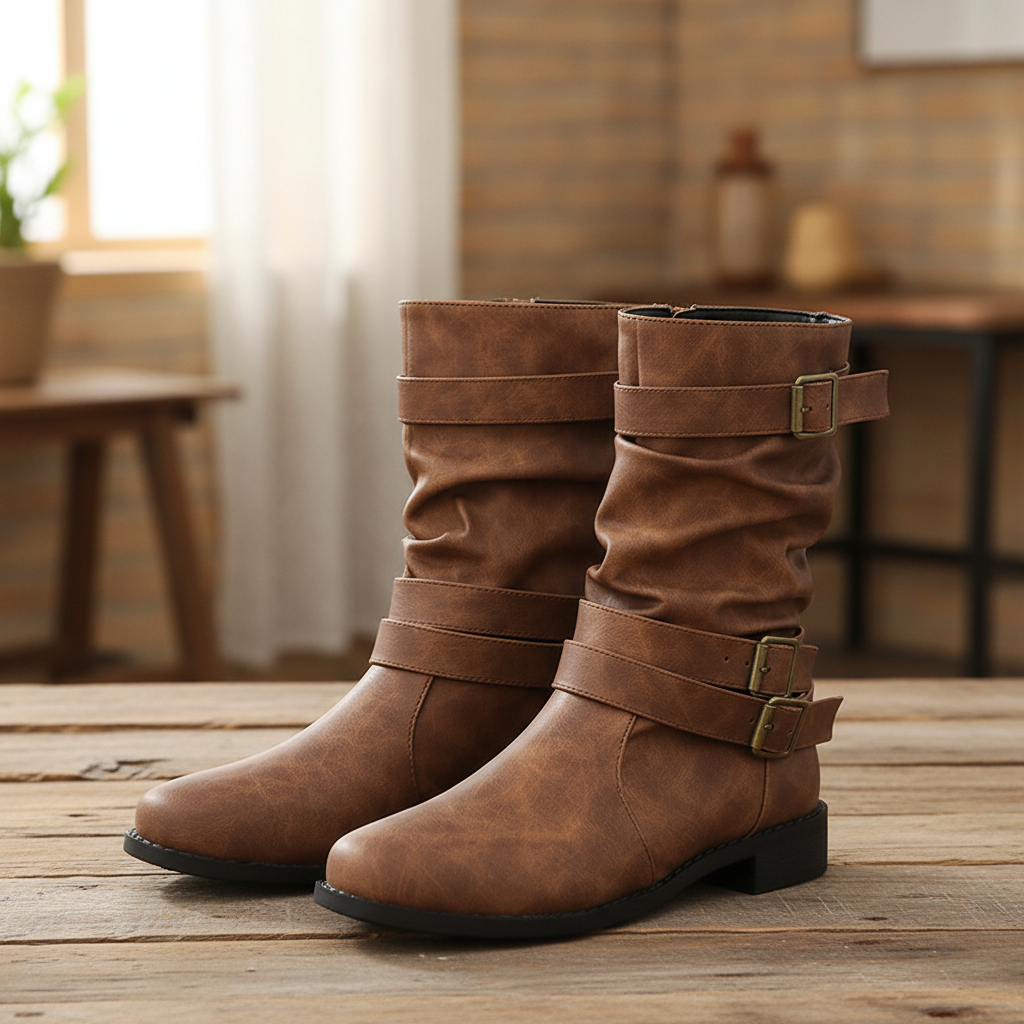 Retro Mid Calf Boots