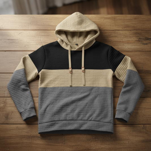 Waffle Pattern Hoodie