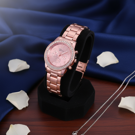 Geneva Rose Quartz Watch