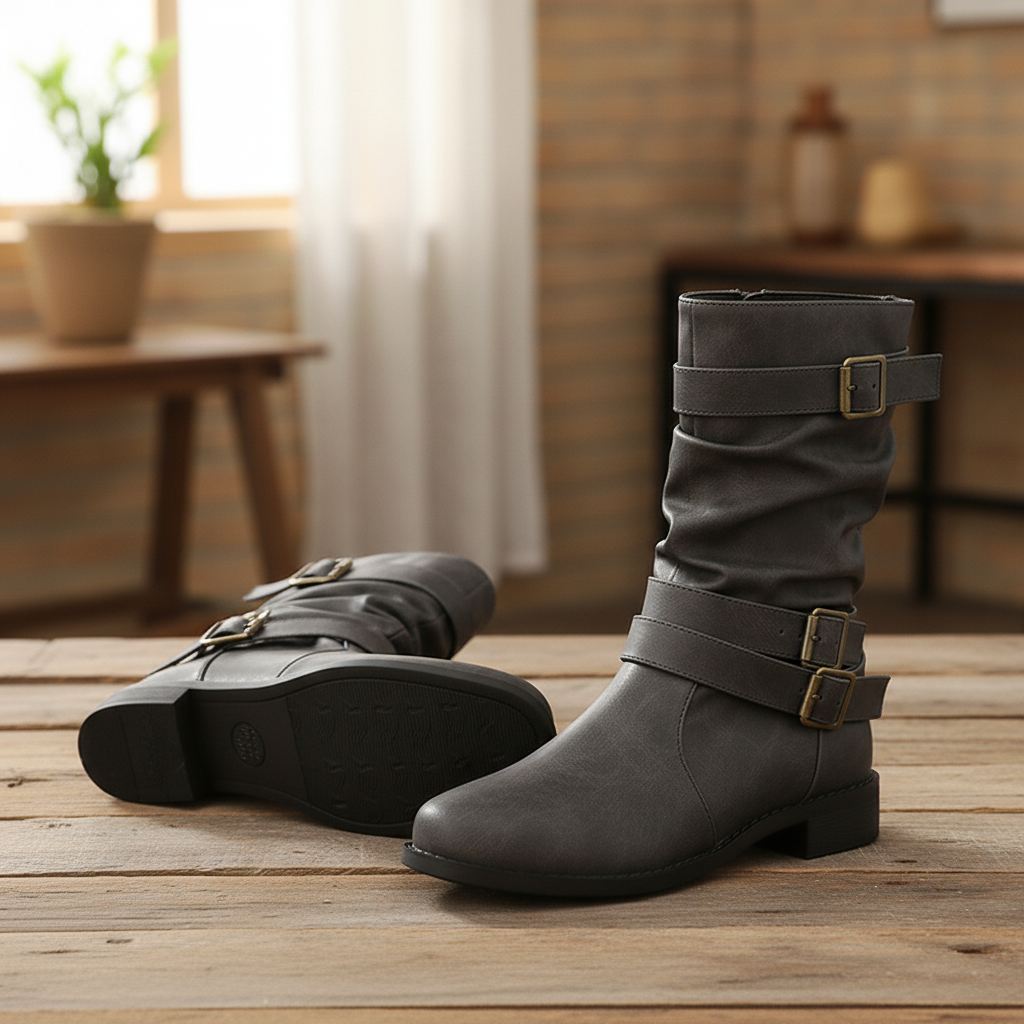 Retro Mid Calf Boots